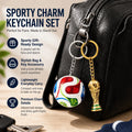 Soccer Trophy Keychain Duo