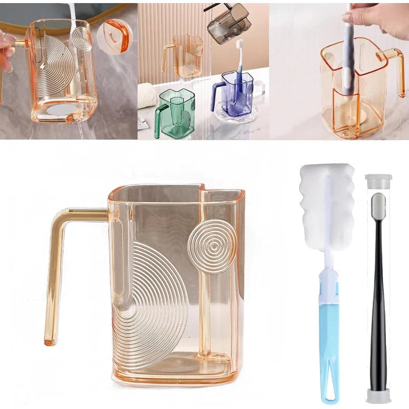 Self-Draining Toothbrush Tumbler