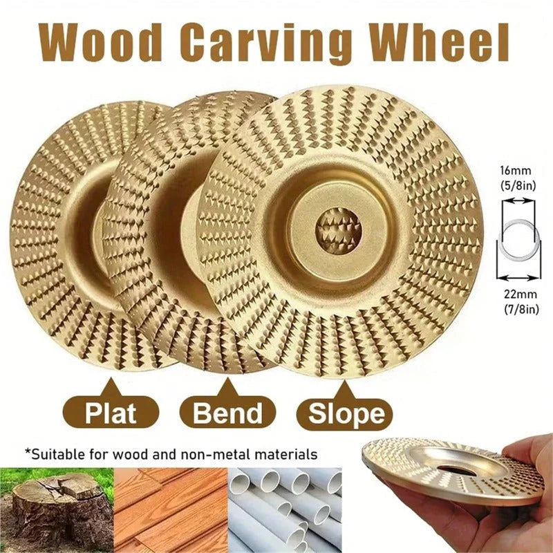Slope-Type Wood Carving Disc for Angle Grinder