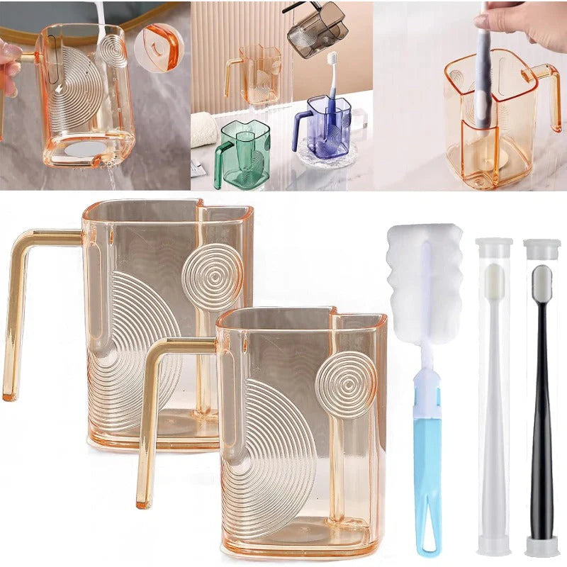 Self-Draining Toothbrush Tumbler