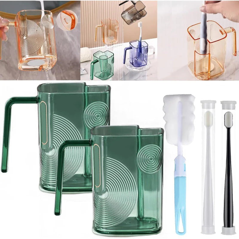 Self-Draining Toothbrush Tumbler