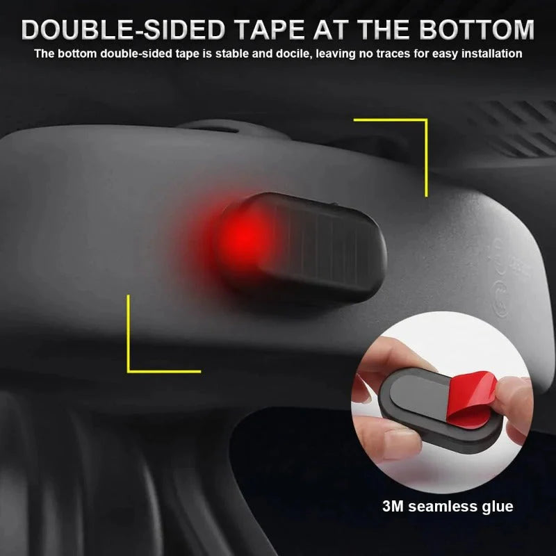 Solar-Powered Dummy Car Alarm Light