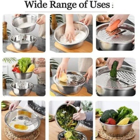 Stainless Steel Fine Mesh Strainer Set