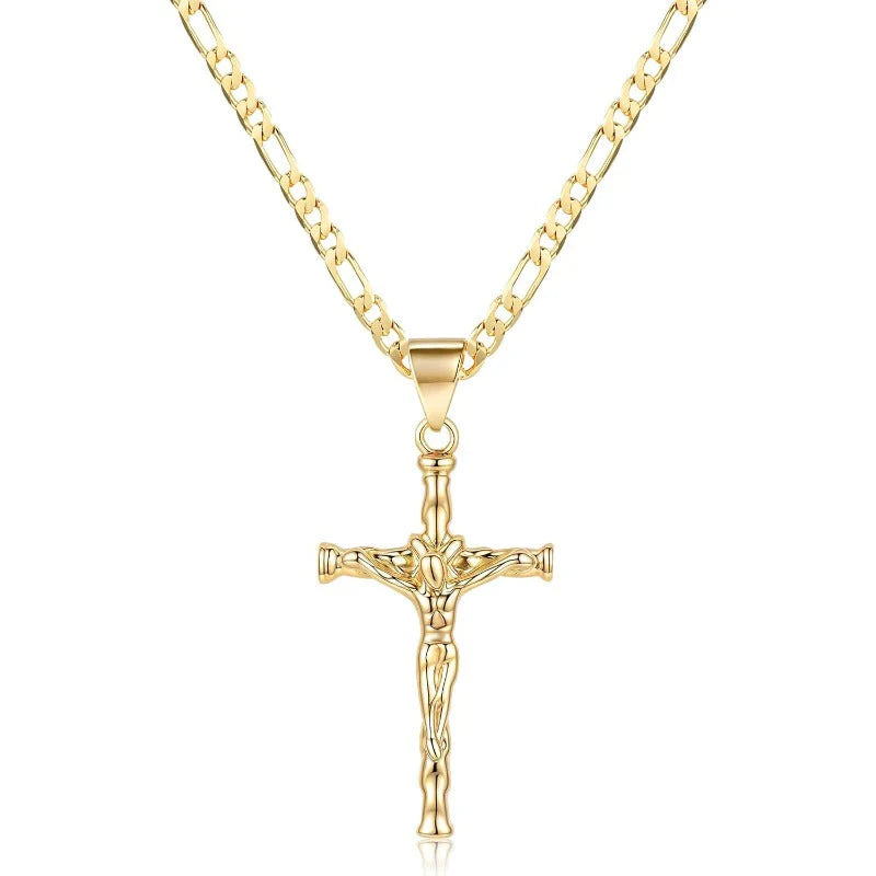 Sculpted Detail Crucifix Pendant